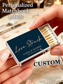 Personalized Matchbox Labels And Custom Stickers For Wedding Favors, Custom Wedding Decorations For Bride,Bulk Labels For Birthday Parties, Anniversaries And Corporate Events, Decorative Gift Stickers And Party Packaging Accessories - Multicolor - View 3