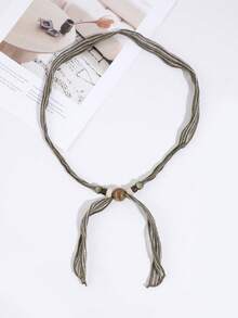 1 pezzo Sciarpa lunga in seta con perline alla moda da donna, nastro per legare borse, fascia per capelli, accessorio regalo, sciarpa di qualità premium, accessorio per capelli, adatto per uscite casual quotidiane - Multicolore - Visualizzare 6