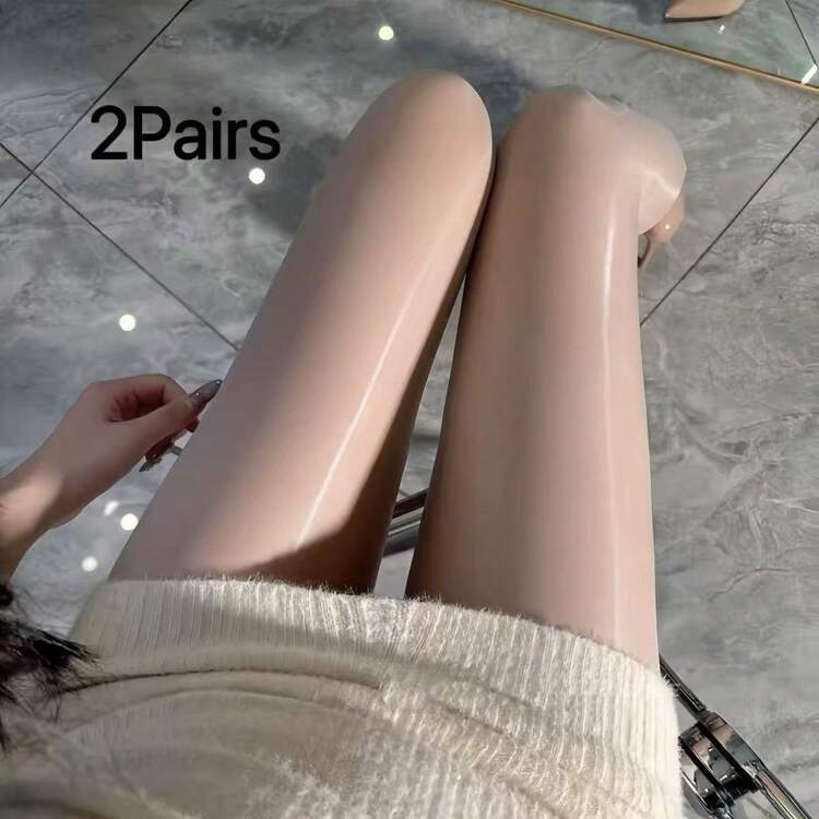Women's Glossy Horse Oil Long Stockings, Suitable For Weddings, Parties, Commuting And Daily Wear, Sexy Silver Slim-Fit Stockings - Multicolor - View 7