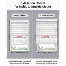 Cordless Faux Wood Blinds, 30" W X 60" H, White | Room Darkening & Light Control, 2 Inch Horizontal Window Blinds With Crown Valance, Blinds Variant 1 - White - View 6
