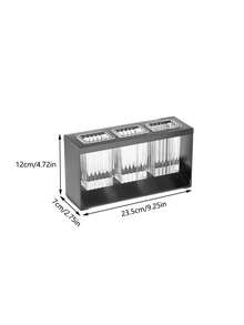 1 pieza Estante moderno de plástico para utensilios de cocina con tabla de escurrido y cajas de almacenamiento, organizador multiusos para cubiertos, cuchillos, tenedores, cucharas y palillos, adecuado para el comedor y la cocina - Multicolor - Ver 6