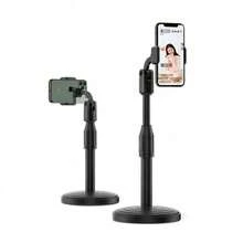 1pc Adjustable Desktop Phone & Tablet Stand, Gaming Live Streaming Recording Base, Compatible With Switch Air 4-10 Inch Devices, Cute Mini Desktop Decor Accessory, Ideal For Women Home Office Daily Use - Retractable Stand - View 6
