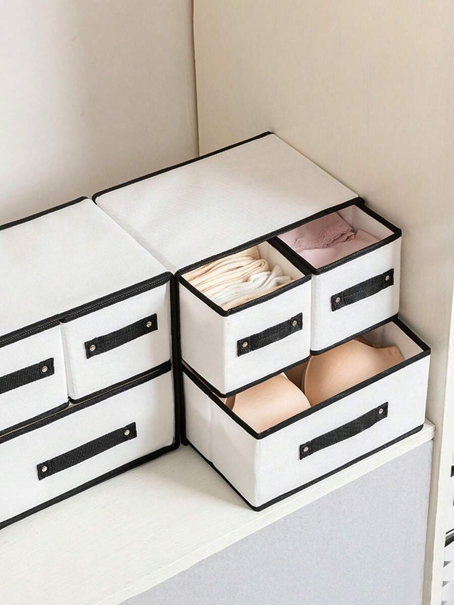 Washable Fabric Storage Box With Multi-Layer Drawers, Fashionable Drawer-Style Underwear Organizer Designed For Women; Suitable For Bedroom, Closet, Dormitory And Other Places; Foldable, Ideal For Home And Campus Storage - Multicolor - View 1