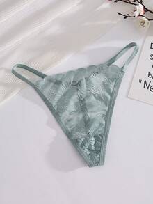 12件裝性感女款低腰舒適透氣蕾絲丁字褲 XS - 彩色 - 查看 3