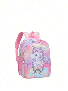 1 pieza Mochila mini de unicornio de dibujos animados, diseño de nicho estilo escolar, regalo perfecto para adolescentes - Rosa - Ver 5