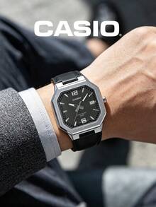 Casio 男士運動商務腕錶，礦物水晶鏡面，5ATM 防水，針扣式軟錶帶 MTP-B195L-1AV - 銀色 - 查看 3