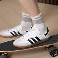 Adidas Originals SAMBA DECON Comfortable Versatile Durable Low-Top Sneakers Unisex White/Grey - White Gray - View 2
