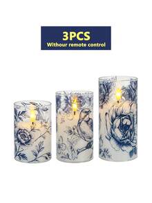 Set 3 Lampu Lilin Tanpa Api dengan Timer dan Remote Control, Bertenaga Baterai, Nyala Lilin Realistis, Cocok untuk Pernikahan, Hari Valentine, Natal, Halloween, Hari Ibu, Lamaran, Ulang Tahun, Pesta - Cahaya hangat transparan - View 15