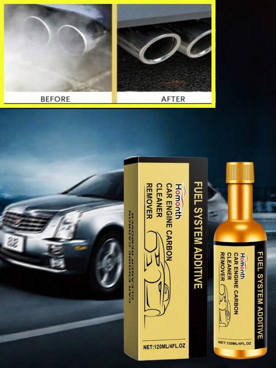1pc/120ml Car Engine Carbon Cleaner/Catalytic Converter Cleaner Carbon Removal, Cleans Stubborn Gums, Sludge, Carbon Deposits From Key Engine Components, Effectively Resolves Idle Vibration, Cold Start Difficulty, Throttle Sticking, Exhaust Odor, Engine Knocking And Other Carbon-Induced Issues, Restores Three-Way Catalytic Converter Performance