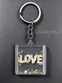 Custom Acrylic Keychain, Supports Personalized Photo/Text, Customizable QR Code And Logo/Photo Display, Durable Glossy Finish, Suitable For Smartphone And Social Media, Car Accessories, Backpack Decoration, Corporate Brand Promotional Gift - Multicolor - View 2