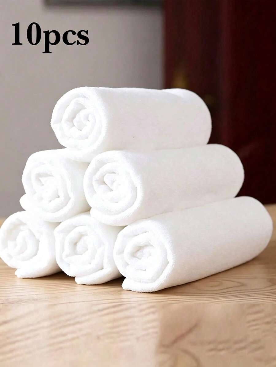 Minimalist White Face Towel, Hotel Use Lint-Free Towel, Soft And Absorbent, Bathroom Supplies - Multicolor - View 1