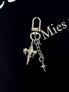 1pcGothic Dripping Cross Keychain, Star-Shaped Pendant, Punk Cool Accessory, Suitable For Both Men And Women - Multicolor - View 10
