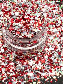 Nail Art Decorations, Ultra-Thin Colorful Solid Color Glitter, Sequins, Four-Pointed Star, Irregular Shaped Mixed Crystal Nail Art Assortment 1 Bottle, Korean-Style DIY Personal Nail Art Decorations, Glitter Sequins, Nail Stickers, Decals, Micro Rhinestones, Press-On Nail Decorations - Multicolor - View 15