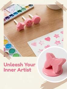 22/11/5Pcs Sponge Brushes Set With Palette And Finger Daubers Sponge Stamp For DIY Canvas Art - Sponge Stamp Set - View 4