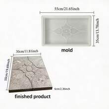 LM0001 Concrete Paving Mold (1pc Concrete Plastic Mold + 1pc Concrete Trowel), Reusable And Easy To Demold, Suitable For Sidewalk Paving, Yard, Garden, Lawn, Villa Road Beautification, DIY And Other Uses. - A - View 2