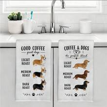 MEMNUN 2 piezas Toallas de cocina con estampado de Corgi & Dachshund y eslogan divertido de Café&Perros 15.75*23.62in(40*60cm) Microfibra moderna suave Toallas de plato, Toallas de cocina, Toallas de mano, Toallas de plato, Decoración del hogar, Decoración de cocina Cocina Horneado Toallas de té Toallas de mano Accesorios de cocina Lavables a máquina Suministros de limpieza Adecuado para cocina de restaurante Decoración festiva y regalo Todas las estaciones - Multicolor - Ver 9