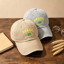 1pc Gothic Casual Men Hat,Letters,Flag,Stars, Printing, Unisex Fashion, Provides Shade & Sun Protection, Perfect For Outdoor Activitiesr - Multicolor - View 8
