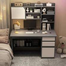 Escritorios Mueble Escritorio De Ordenador Escritorios 100cm,Estilo Minimalista Moderno, Escritorios para Oficinas en el Hogar,para espacios pequeños, dormitorio, estudiante - Gris - Ver 1