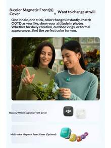 DJI Mic Mini 2 Wireless Microphone, Multi-Color Front Cover, High-Quality Audio, Noise-Canceling Clip-On Microphone - View 10