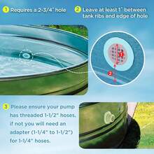 Amptyhub Threaded Inlet Strainer Kit Incl. Rubber Washer And Strainer Nut | Fits Intex Filter Pumps W/ 1-1/2" Hoses (1) - ColorA - View 4