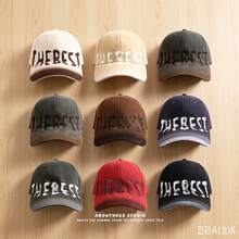 Unisex Letter Embroidered Baseball Cap, Face-Slimming Design, Student Couple Korean Style Versatile Baseball Cap, Outdoor Sun Protection Hat For Men - Multicolor - View 4