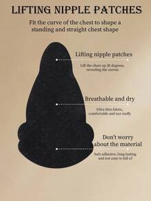 2026 New Invisible Breast Lift Pads 10pcs/Pack Skin-Friendly Breathable Breast Support Pads Strong Adhesive Push-Up Lining Suitable For Backless Deep V Evening Gowns Wedding Guest Outfits - A - View 3