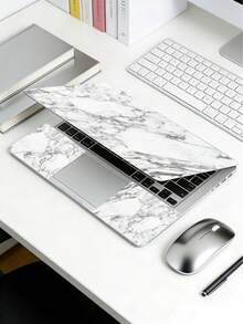 15-15.6 Inch Marble Pattern INS Style Laptop Skin, 2pcs Anti-Scratch Protective Sticker Film, Suitable For Back To School, Office And Study - View 8