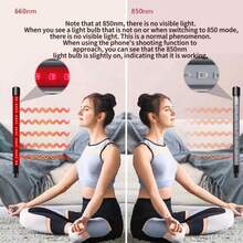 1組 LED 三腳架紅光燈 660nm+850nm 家用 USB 介面 放鬆燈、瑜伽燈，80顆燈珠含52顆紅光與28顆850nm不可見光燈珠，定時可調光光譜切換，室內使用適用所有年齡 - 紅色 - 查看 3