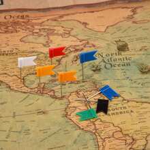 Colorful Flag Push Pins, Suitable For Cork Boards And Maps, Red Flag Push Pins For Marking; Colorful Flag Push Pins Suitable For Schools, Students, Offices And Blackboards. - Colorful Bunting Flags - View 3