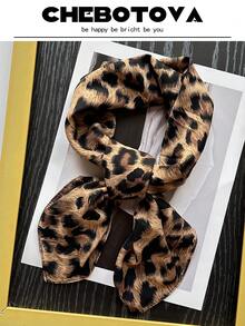 1 buah Jilbab Motif Leopard, Jilbab Multifungsi Retro Y2K, Aksesori Rambut Modis Cocok untuk Gaya Jalanan dan Pemakaian Sehari-hari - cetakan macan tutul - View 6