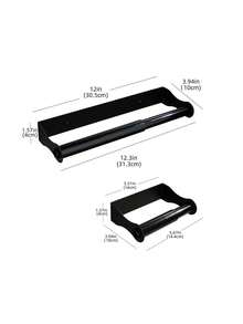 Multifunctional Wall Mount Tissue Roll Holder Available In Long And Short Sizes, Under-Cabinet Hanging Rack For Kitchen Paper Towels And Bath Towels. Versatile Storage Organizer For Kitchen Counter And Bathroom Restroom Space. - Multicolor - View 2