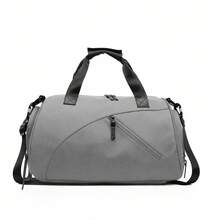 1pc Large Capacity Multi Compartment Handbag With Detachable Shoulder Strap, Dry Wet Separation Wear Resistant Nylon Duffle Bag For Sports Swim Gym Business Short Travel - Multicolor - View 12