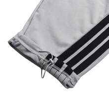 Adidas New Women's Casual Knitted Three-Striped Loose Straight Leg Sports Pants - Grey - View 8