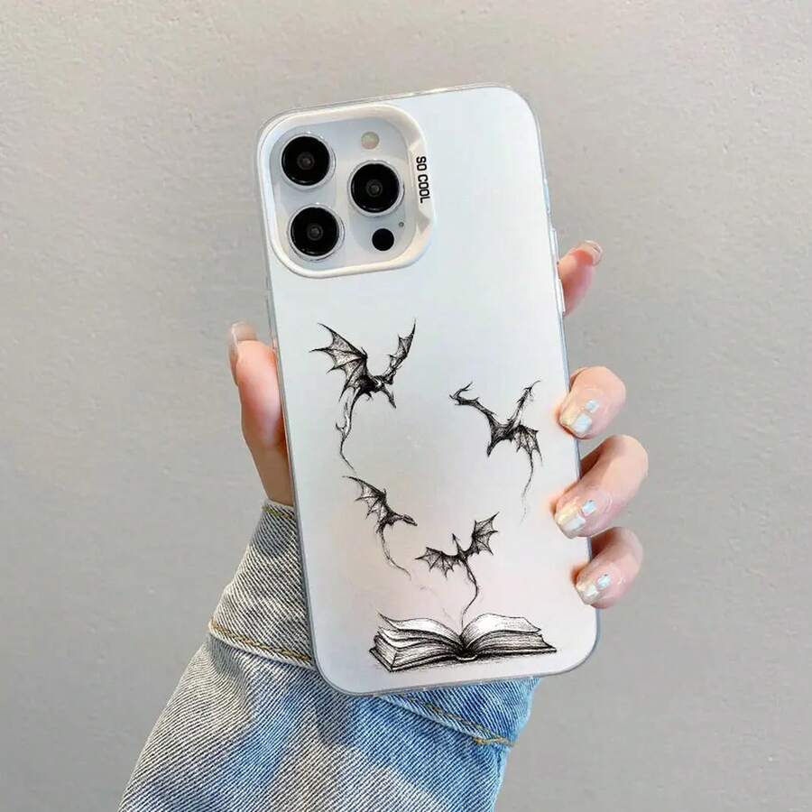 Fashion Dragon Pattern Laser Phone Case For IPhone 16 15 14 Pro Max Plus 17 Pro Max 13 Mini 12 11 Pro Max Shockproof Back Covers RQIX - CH-White LWS 4 - 查看 1