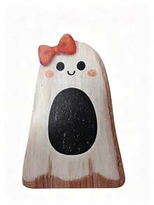 Cute Halloween BOO Wooden Desktop Decor, Polka Dot Ghost & Bat Pumpkin Sign, Spooky Style Multi-Layer Tray Ornament, Autumn Halloween Home Decoration, Suitable For Party Lovers - A - View 10