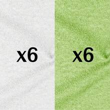 6/12/24pcs Face Towels, 10x10 Inch Highly Absorbent Soft Fingertip Towels, Machine Washable, Suitable For Bathroom, Gym, Hotel, Spa And Kitchen, Multicolor - Green + White - View 12