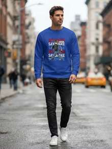 Say Drake Smiling Meme Mustard Adult Crewneck Sweatshirt - Hot Pink - View 2