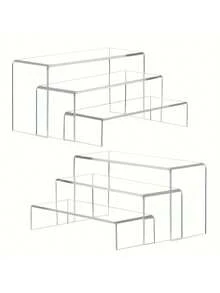 3/5件透明壓克力展示架，杯子蛋糕展示架，甜點展示架，糖果吧展示架，桌面展示架，適用於收藏品、珠寶和玩具，桌面收納，臥室和客廳，甜點展示 - 無色 - 查看 1