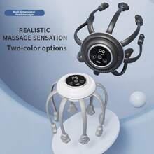 Electric Multi-Function Massage Head, Electric Scalp Massager, 9 Modes, 360 Degree Head Massager, Deep Scalp Massage, Suitable For Relaxation, Headache Relief, Fatigue - Suitable For Home, Office, Scalp Massage Relaxation Tool - Multicolor - View 10