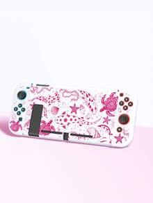 New Switch 2 (2025) Game Accessories, 1pc Pink Underwater Element Pattern Storage Bag For Charger And Data Cable, Compatible With Switch/Switch 2 Game Console Protective Case, Compatible With Switch 2/Switch OLED/Switch NS Battery Version Game Console Storage Bag/Protective Case, Card Box, Dust Cover, Dock, Built-In Stand, Can Store 10 Game Cards, Portable Travel, Anti-Drop Anti-Pressure Game Cartridge Box Controller Bag Accessories - Multicolor - View 16