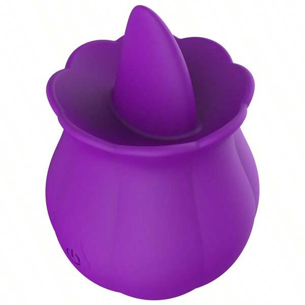 Sex Toy Rose Vibrator - Realistic Tongue Flower Vibrater With 10 Tongue Licking Mode G-Spot Vibrating For Women Adult Game Clitoral (Purple)