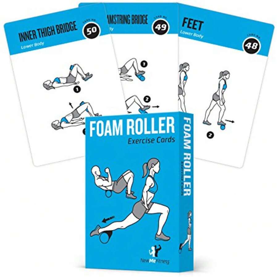 Workout Cards, Instructional Fitness Deck For Women And Men, Beginner Fitness Guide To Training Exercises At Home Or Gym - Foam Roller - View 1