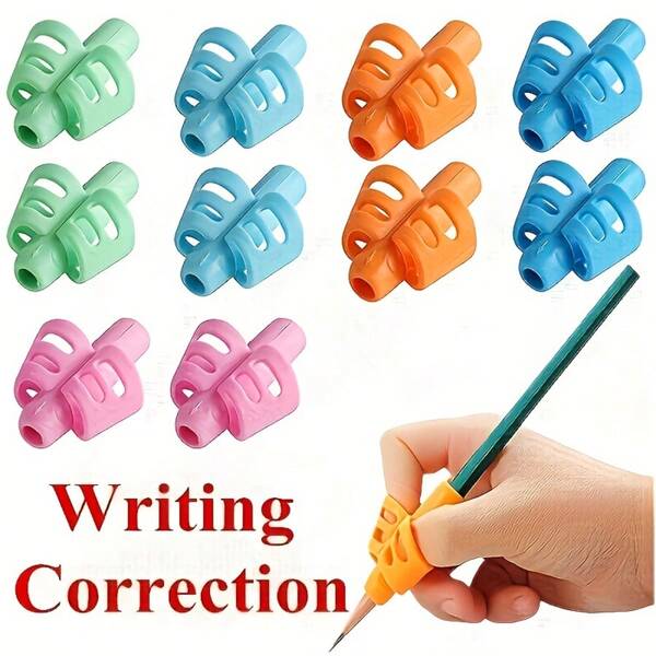 Ergonomic Pen Holder For Writing Posture Correction - Colorful Training Tool, Back To School, Suitable For Left/Right-Handed Adults And People With Special Needs, Compatible With Pencils, Pens, Watercolor Pens