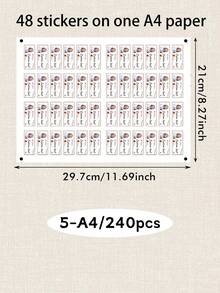 48-480pcs Customized Photo & Text Label Stickers, Clothing Stickers, Personalized Name Label Stickers, Mailing Labels, Camping Labels, Invitation Labels - Style a - View 25