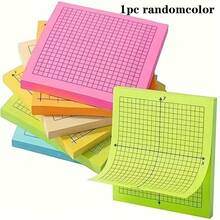 Grid Paper Sticky Notes, 6/12/18 Books, 7.62x7.62cm Per Page, Bright Colors, Math Grid Paper, Multiple X Y Axis Coordinate Grid Sticky Notes, Suitable For Office And School Supplies - Multicolor - View 10