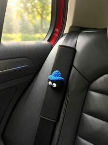 Cute Coal Ball Car Seat Belt Shoulder Pad, Soft Anti-Chafing Interior Decor Cover, Universal Fit Car Interior Decoration, Soft Anti-Abrasion Shoulder Protector - Coal Ball - View 6