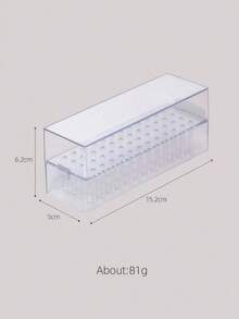 48/30 Hole Nail Drill Bit Storage Box, Dust-Proof And Shock-Proof Organizer Box For Home And Nail Salon Tools - Clear - View 6