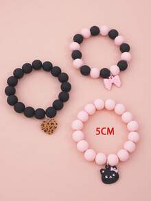 3 cái Bé Gái Mới Biết Đi Trái Tim Charm Vòng Tay - Nhiều màu - Xem 2
