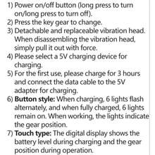 1pc Rechargeable 1200mAh*2 Multifunctional Handheld Massage Gun Detachable Extension Handle Design Interchangeable Massage Heads Quiet Portable Body Relax Massager Body Relax Tool For Gym Office Daily Use - View 10