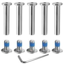 Biaungdo 5 Sets 32mm Inline Skate Wheels Screws, 6mm OD Inline Skate Replacement Bearings Roller Skating Screws Skating Wheel Axles Socket Screw With - ColorA - View 1